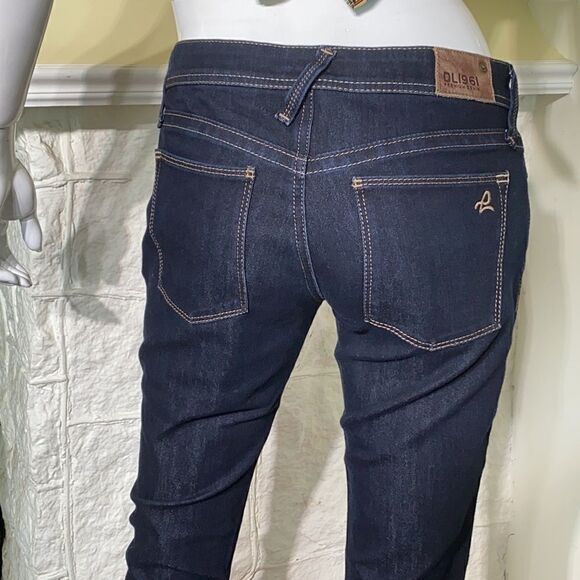 DL1961 Kate Slim Straight Leg Dark Denim Jeans - Picture 8 of 16